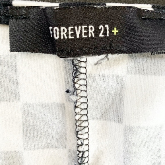 Forever 21 Plus + Black & White Check Bodysuit - Picture 7 of 8